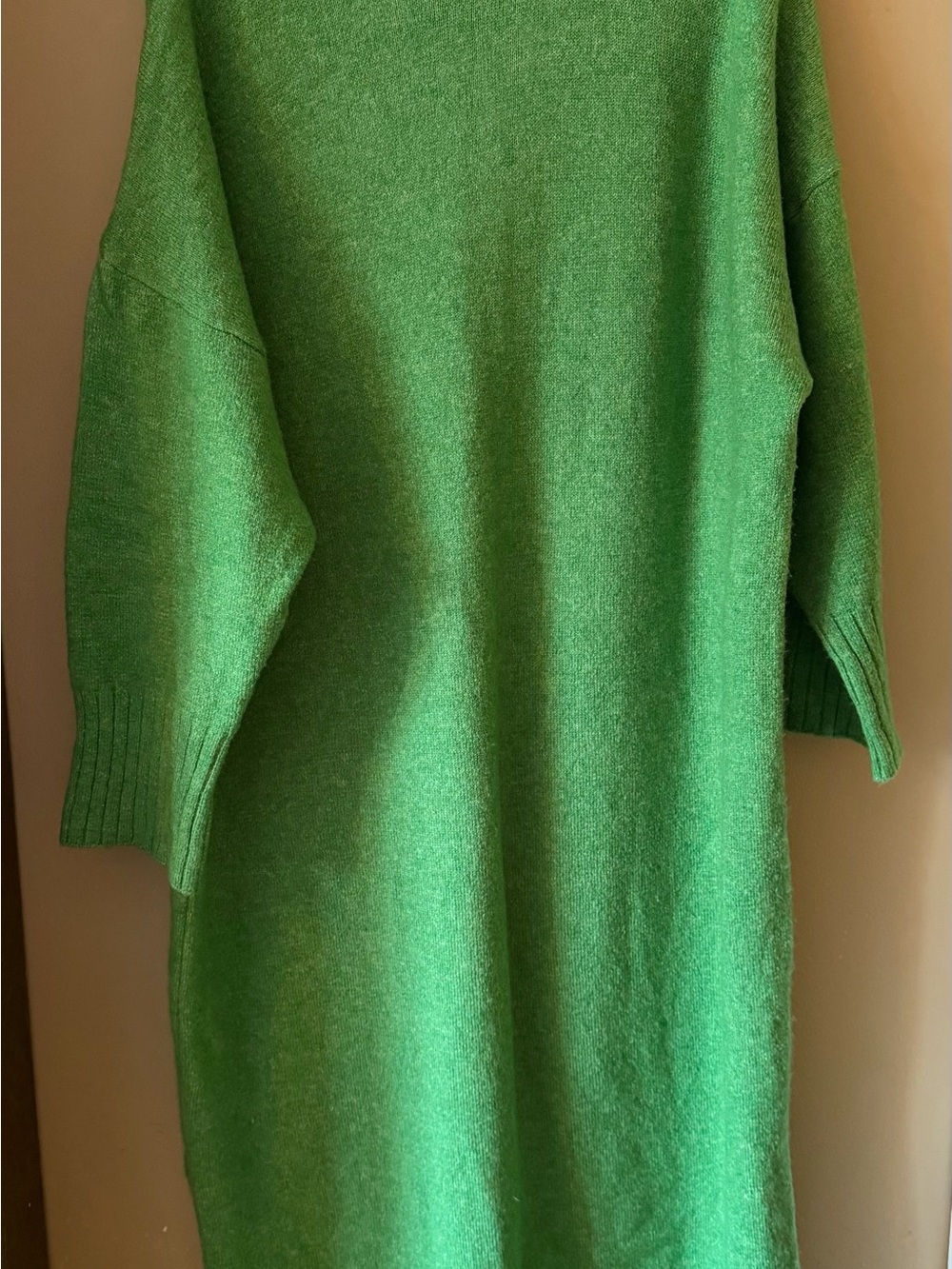 Anthropologie Daily Practice Green Turtleneck Midi Sweater Dress XL